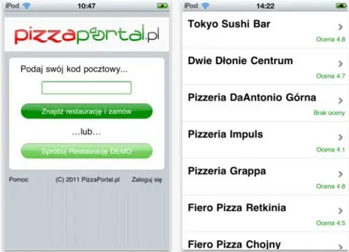 Pizzaportal.pl na iPhone