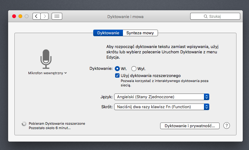 Dyktowanie glosowe po polsku krok 3