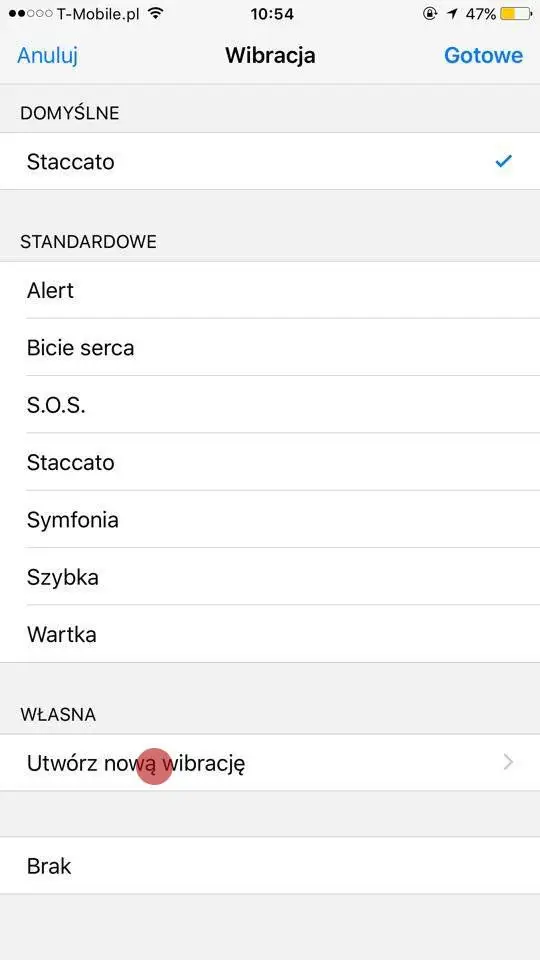 Tworzenie własnej wibracji w iPhone