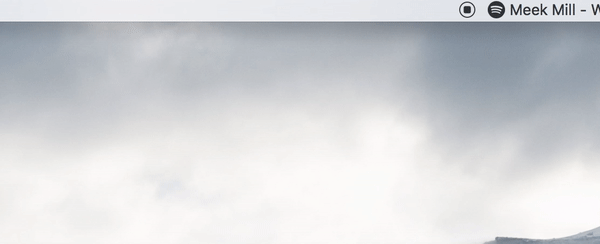 kontrola aplikacji Spotify z paska menu w Mac krok 2