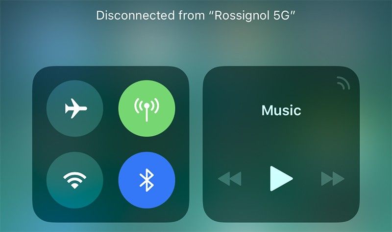 Centrum Sterowania w iOS 11, a funkcje Bluetooth oraz WiFi