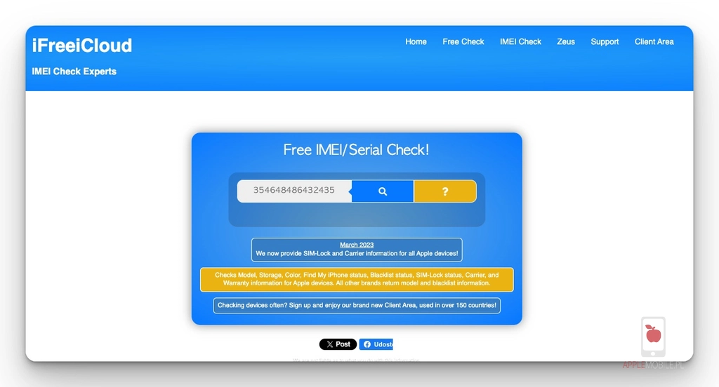 tu sprawdzisz po imei status blokady icloud w iphone