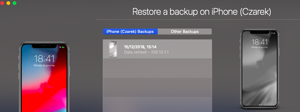 przenoszenie wiadomości przy pomoc programu iMazing na iPhone