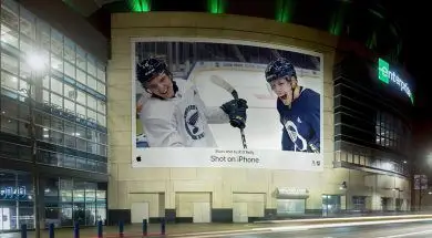 Reklamy Shot on iPhone z graczami NHL