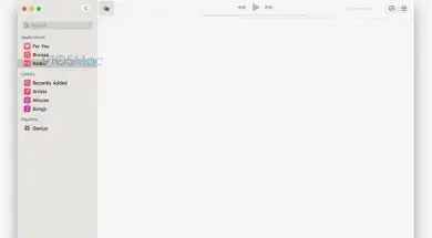 Wygląd aplikacji Muzyka i TV w systemie macOS 10.15