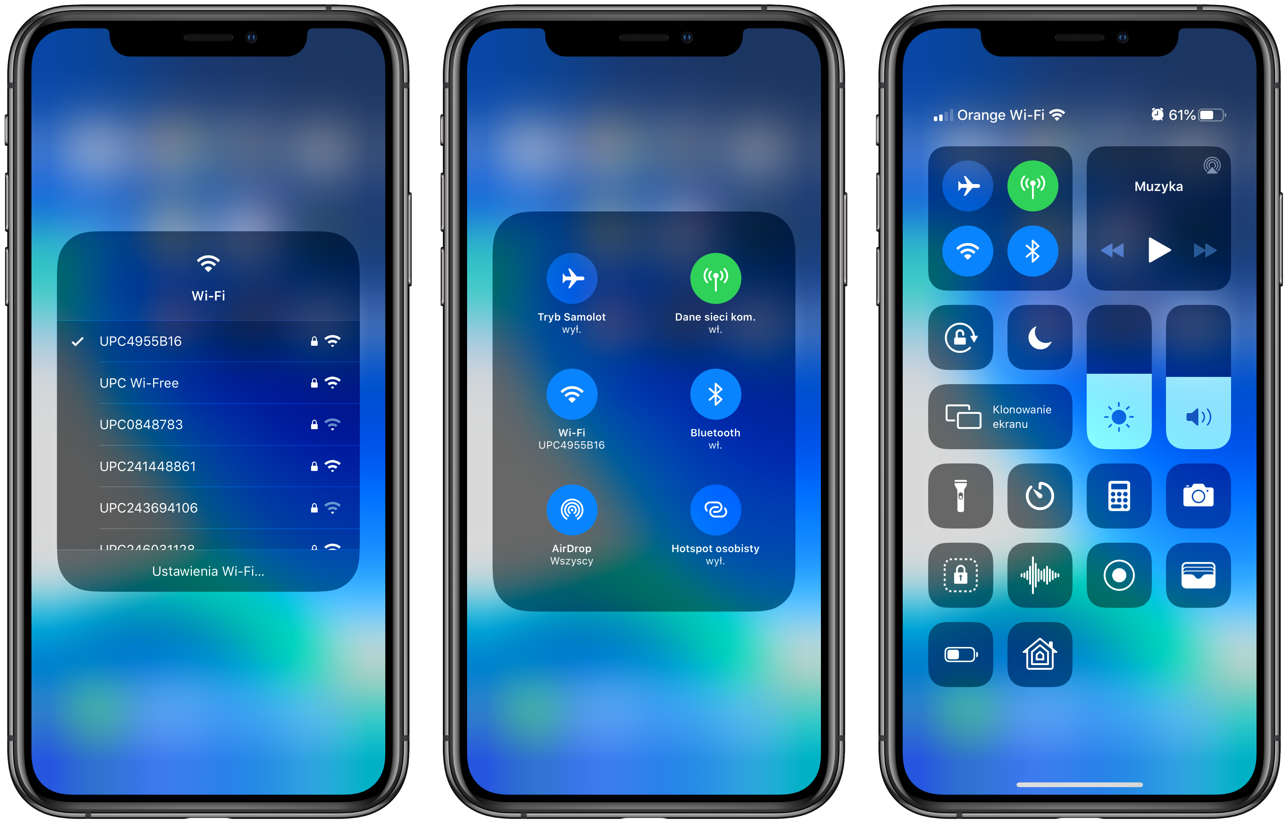 iOS 13 umożliwia wybór sieci WiFi prosto z centrum sterowania!
