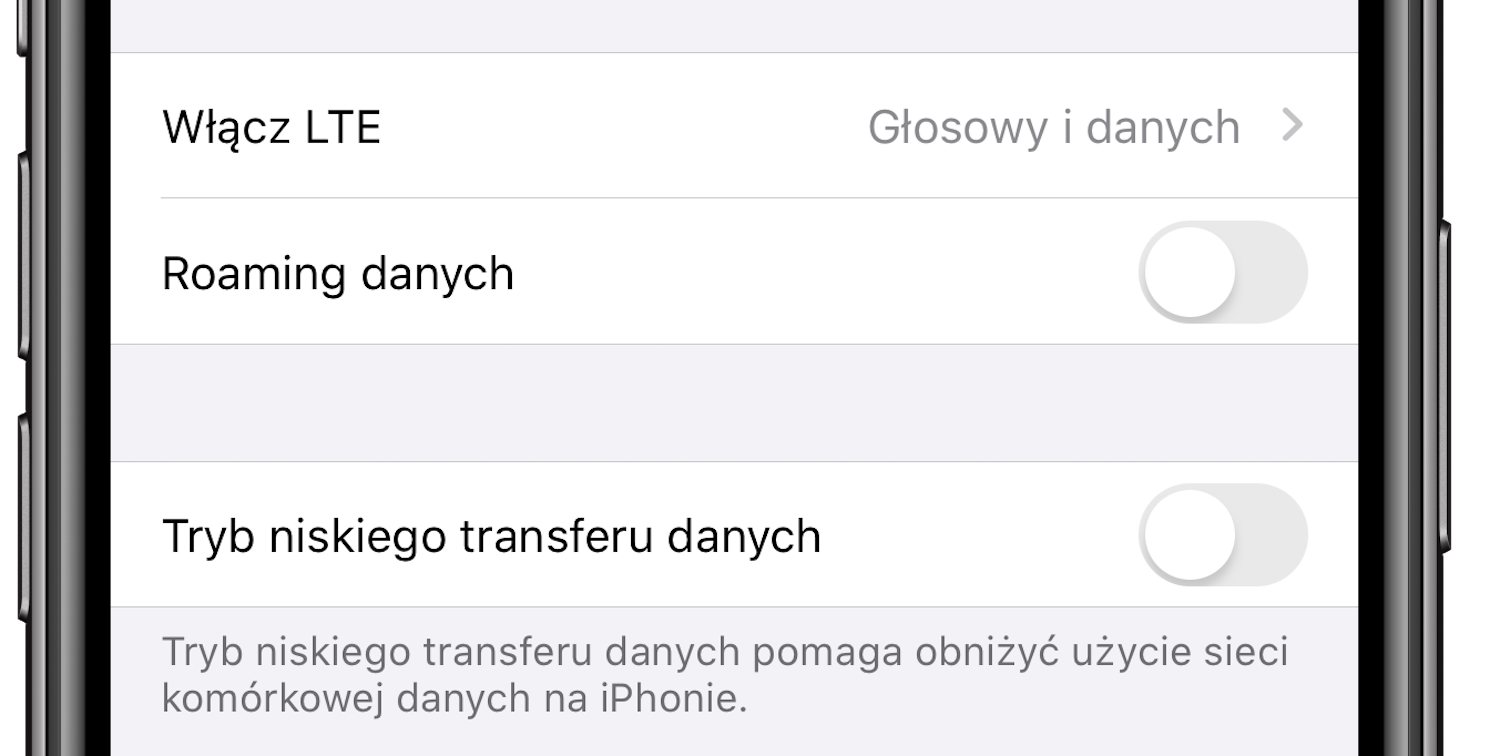iOS 13 – Tryb niskiego zużycia danych.