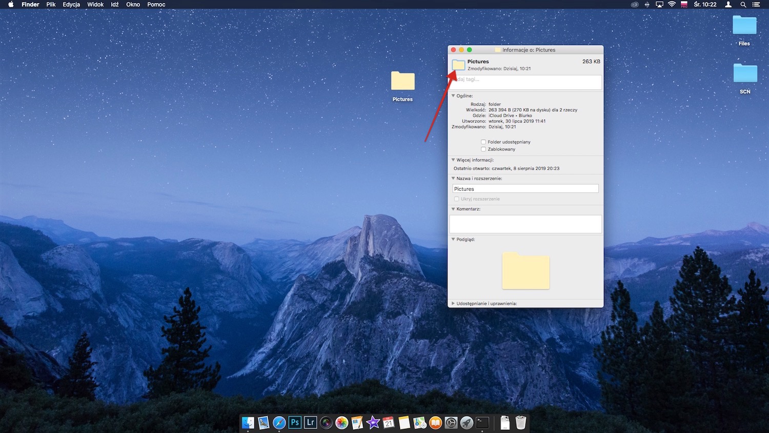 zmiana kolor folderu w macOS, krok 10