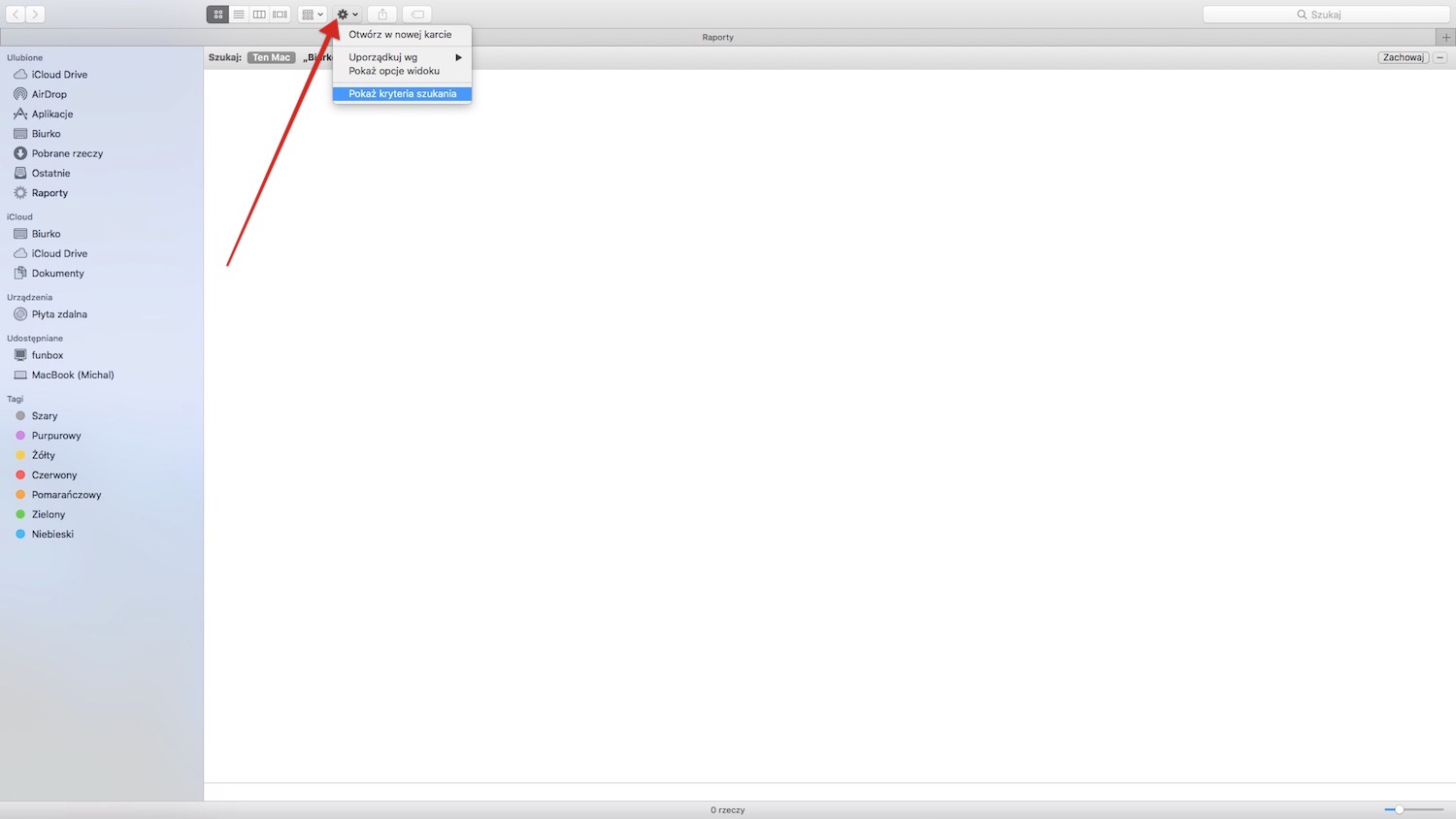 Jak zmienić kryteria wyszukiwania folderu inteligentnego? krok 2