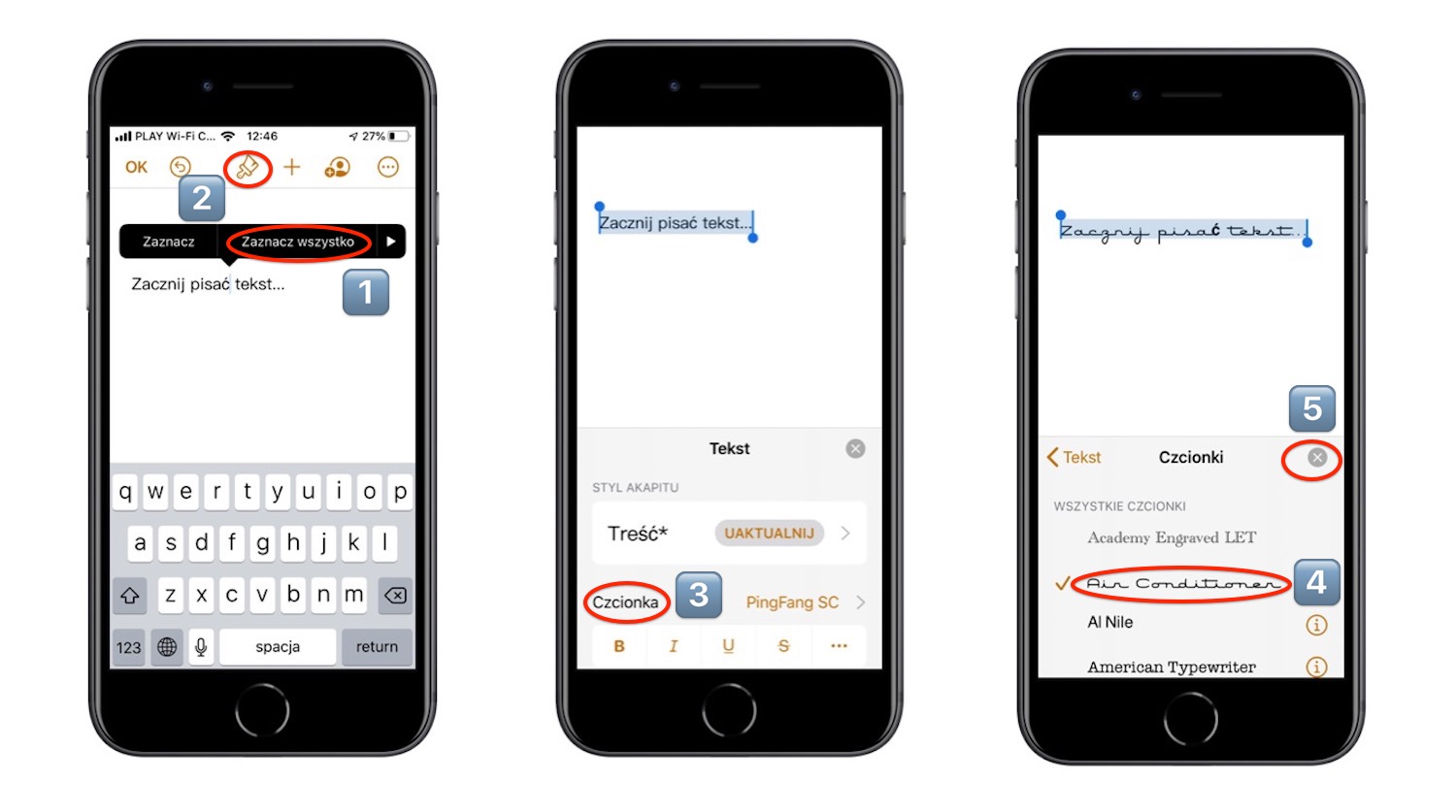 Jak użyć dodatkowych czcionek w Pages