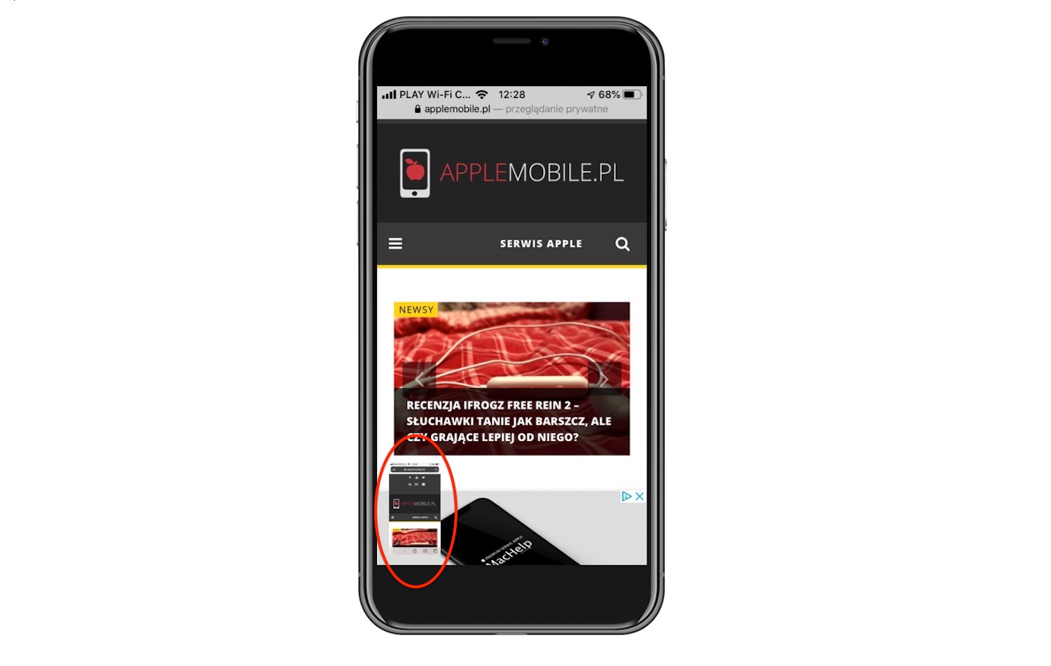 Jak zrobić zrzut całej strony internetowej w iOS