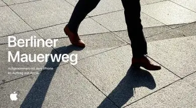 Uczczenie upadku Muru Berlińskiego przez niemiecki oddział Apple