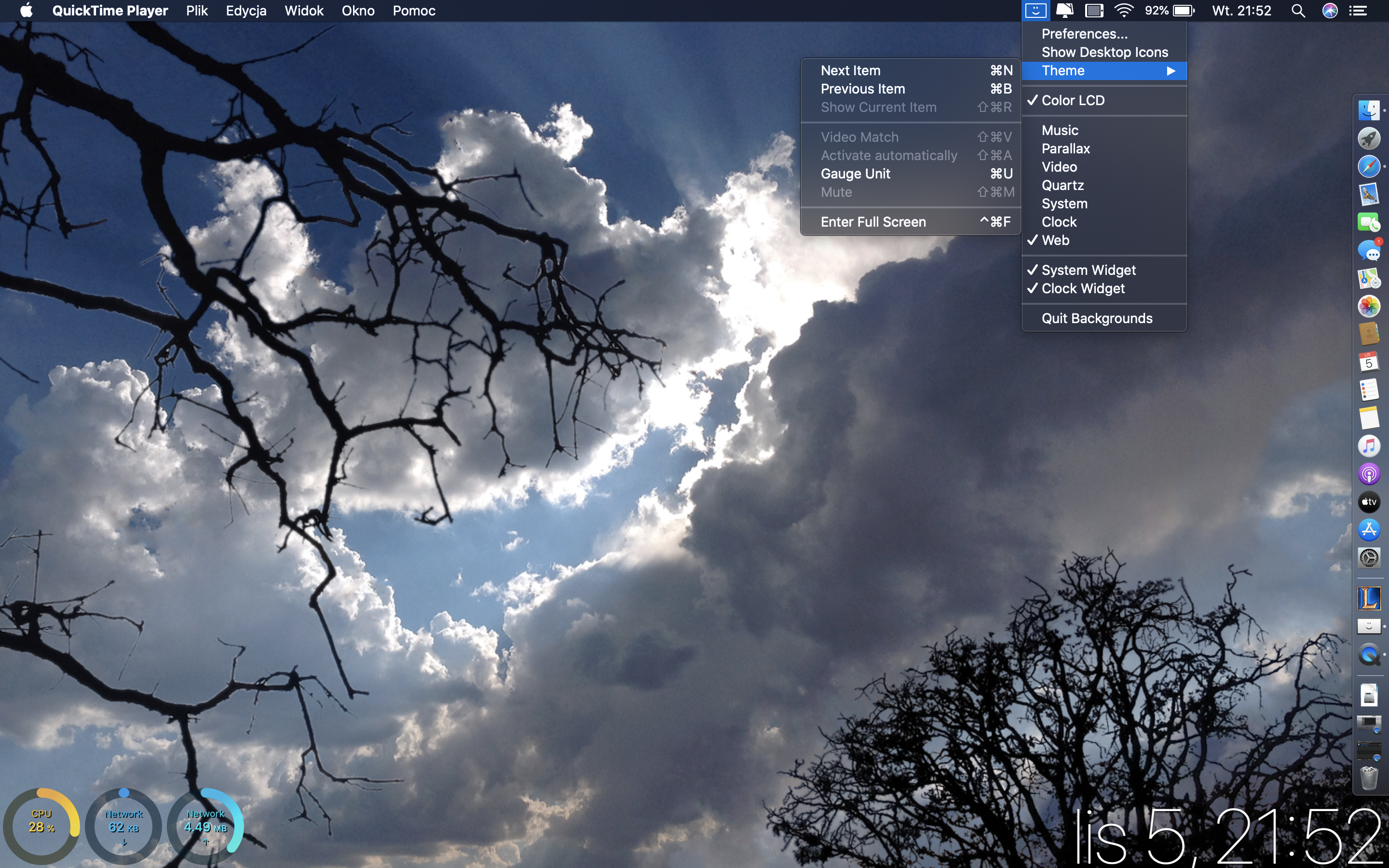 Aplikacja na Maca - Backgrounds