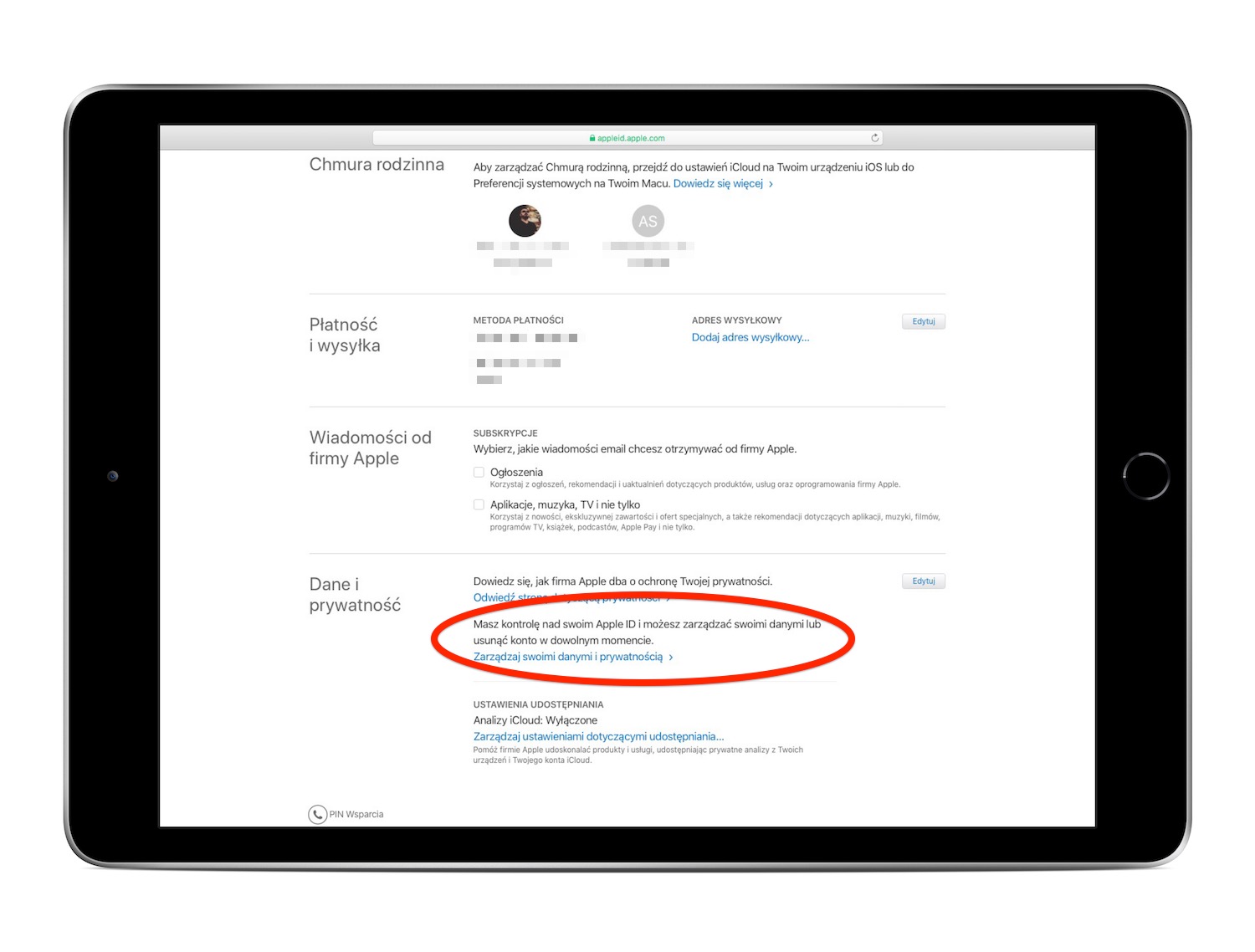 kasowanie konta Apple ID na stałe krok 7
