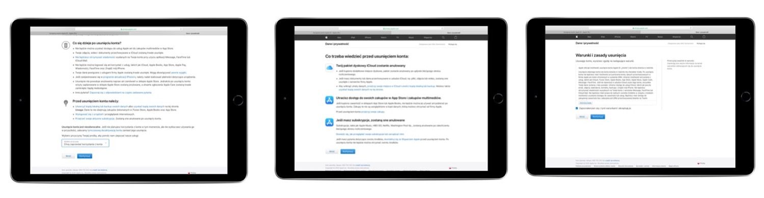 kasowanie konta Apple ID na stałe krok 9