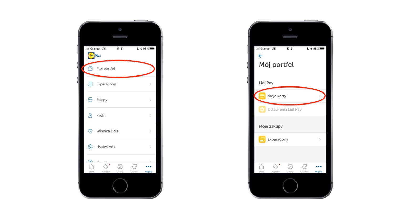 dodawanie kartę do portfela Lidl Pay w iPhone