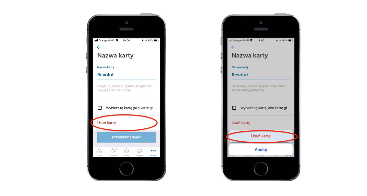 Jak usunąć kartę z portfela Lidl Pay w iPhone