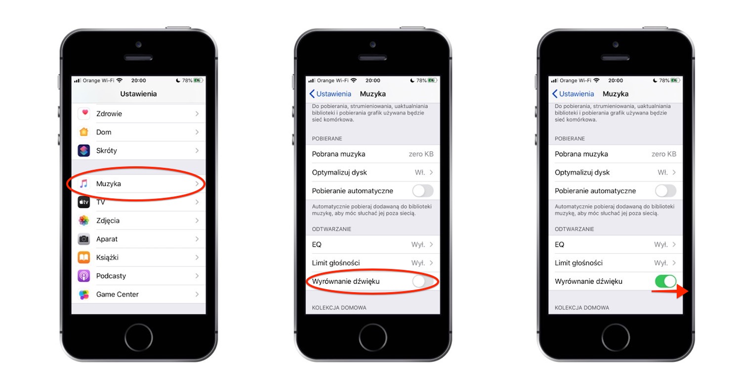 Jak włączyć wyrównywanie dźwięku w iOS