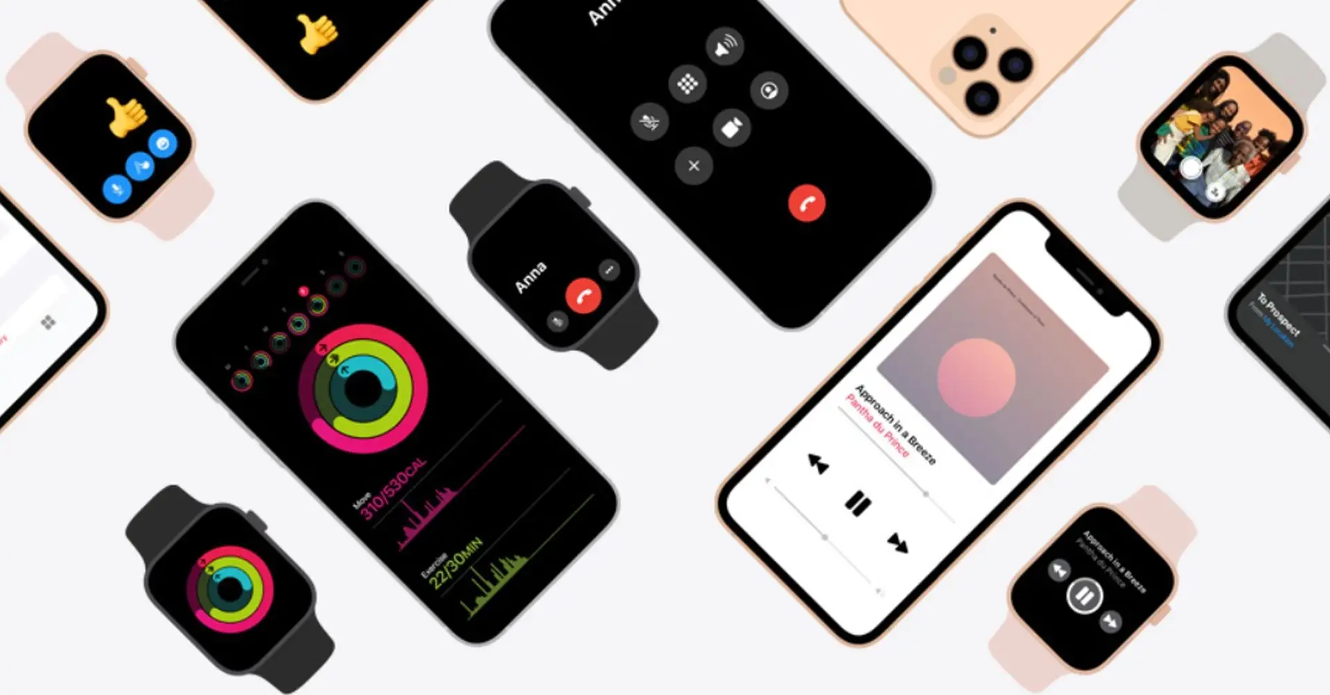 Strona prezentująca możliwości iPhone’a połączonego z Apple Watchem