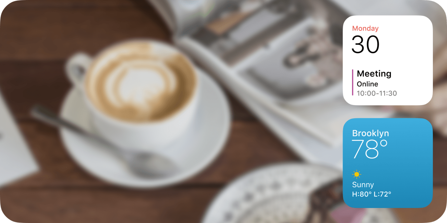 Koncepcyjna wizja systemu glassOS w okularach od firmy Apple.