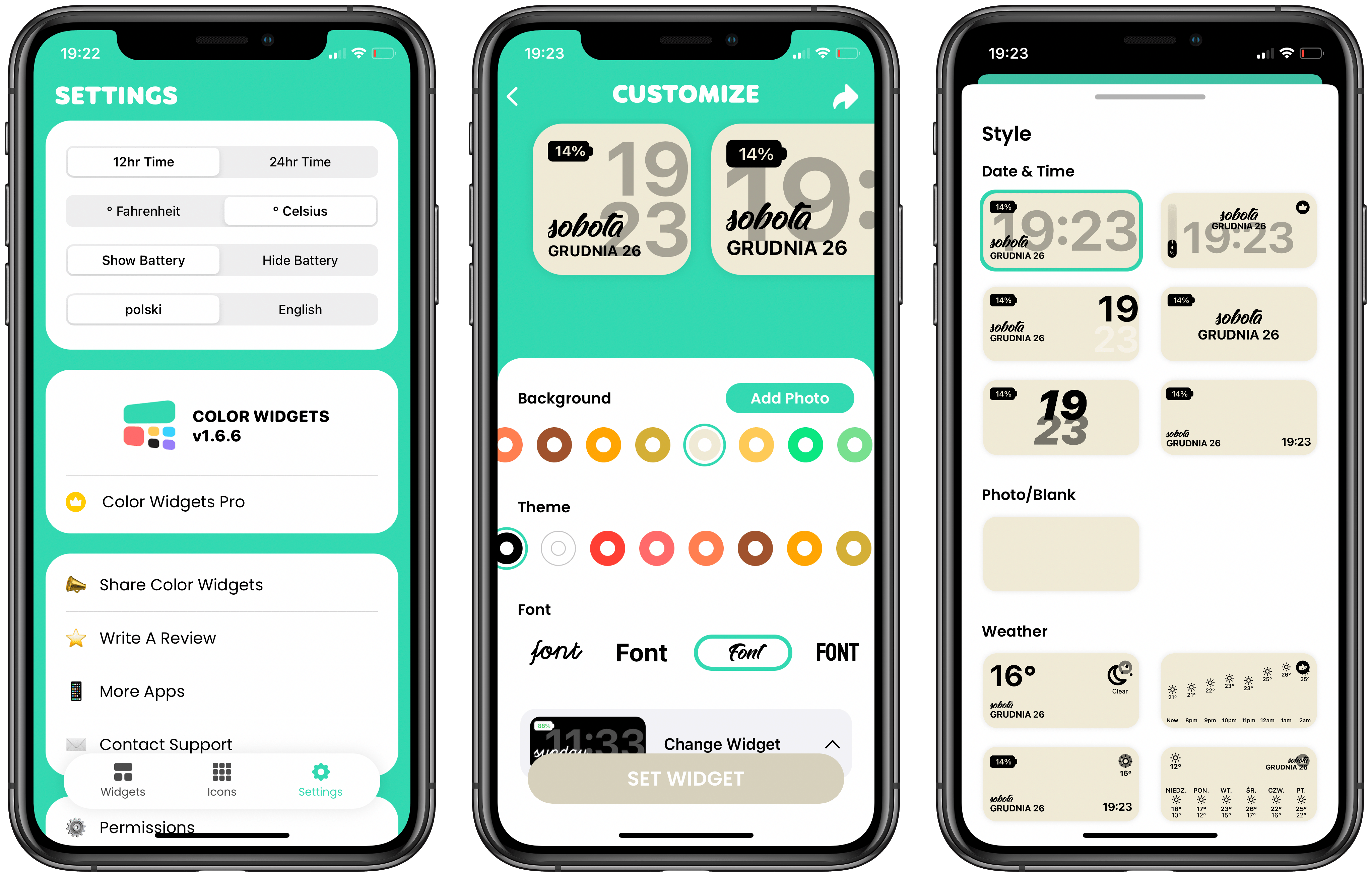 Color Widgets na iOS