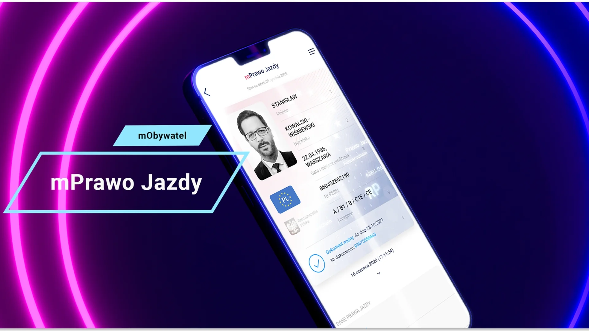 W aplikacji mObywatel dostępne są mPrawo Jazdy