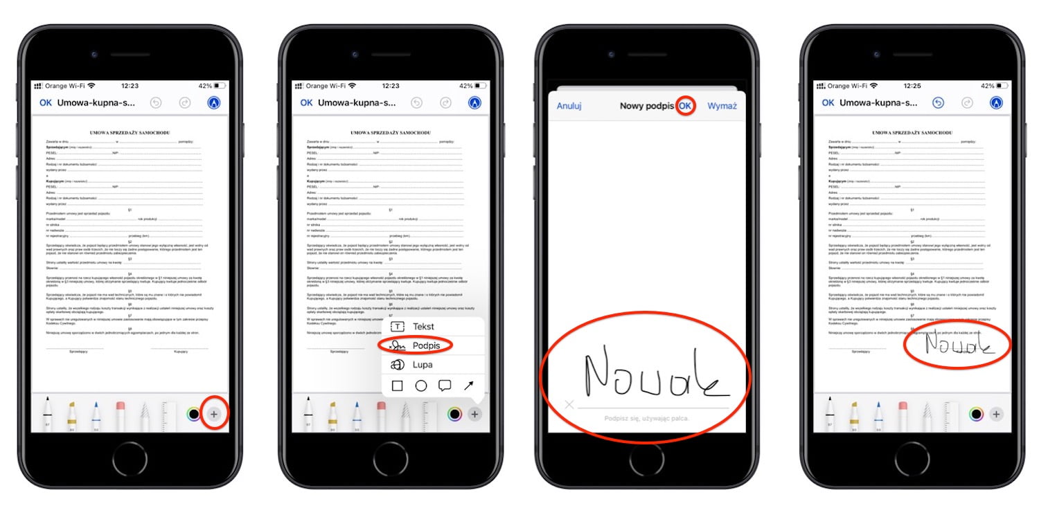 Tworzenie i dodawanie podpisu