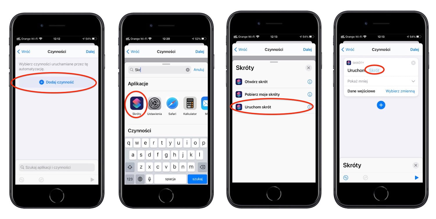 Utwórz automatyzację, która będzie uruchamiać skrót Light or Dark Wallpaper