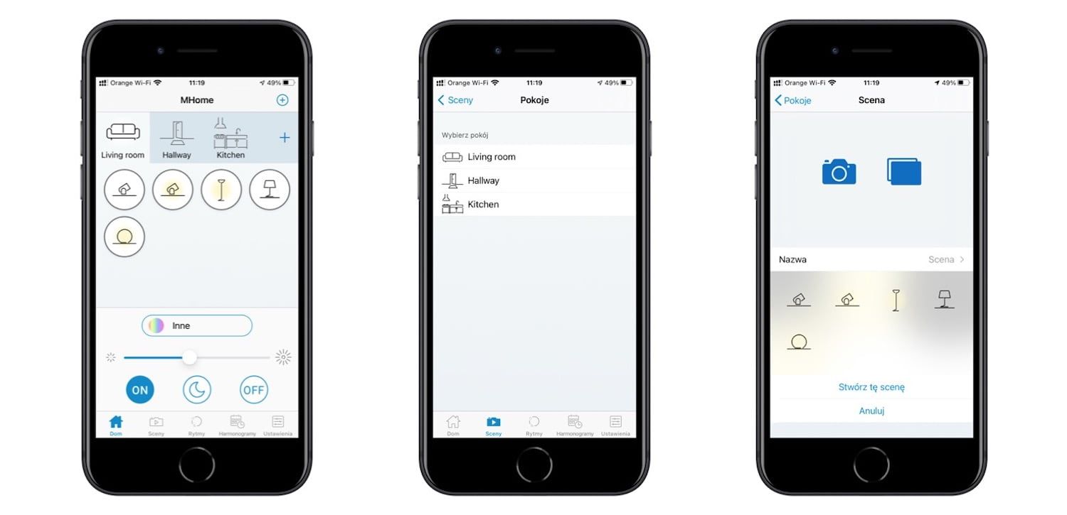 Przykład pierwszy – scena wywoływana poleceniem Siri