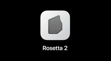 System macOS w wersji 11.3 z brakiem środowiska Rosetta 2