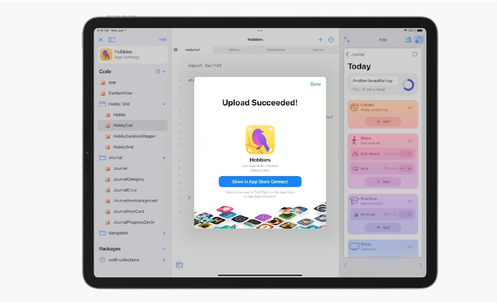 W iPadOS można stworzyć aplikację na iPadzie i opublikować ją bezpośrednio w AppStore!