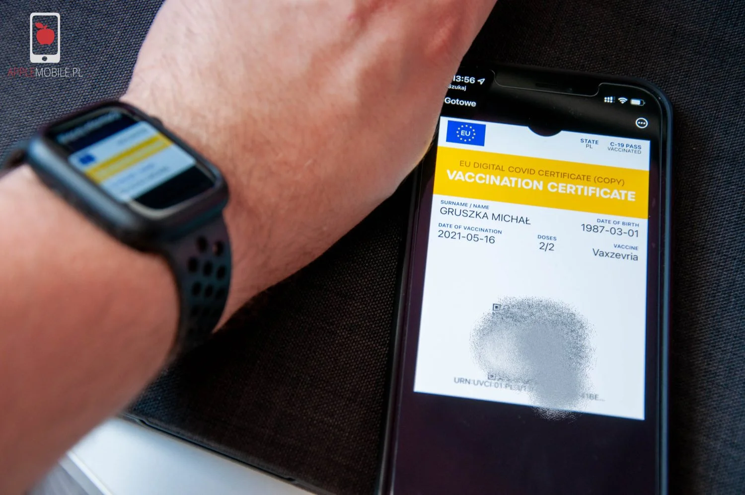 jak dodać paszport covid 19 do apple watch iphone wallet portfel 1