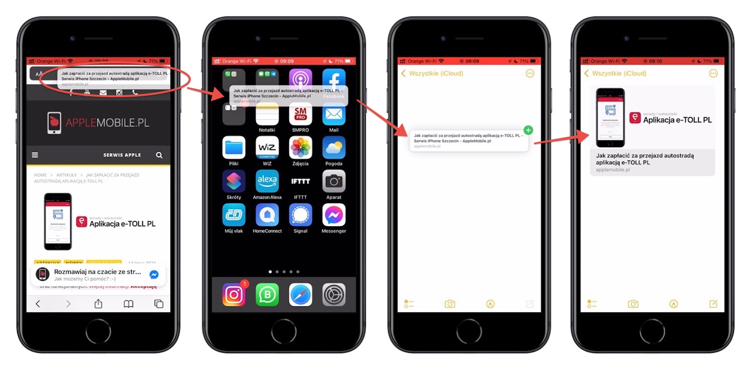 Jak przenosić elementy za pomocą przeciągania i upuszczania na iPhone?
