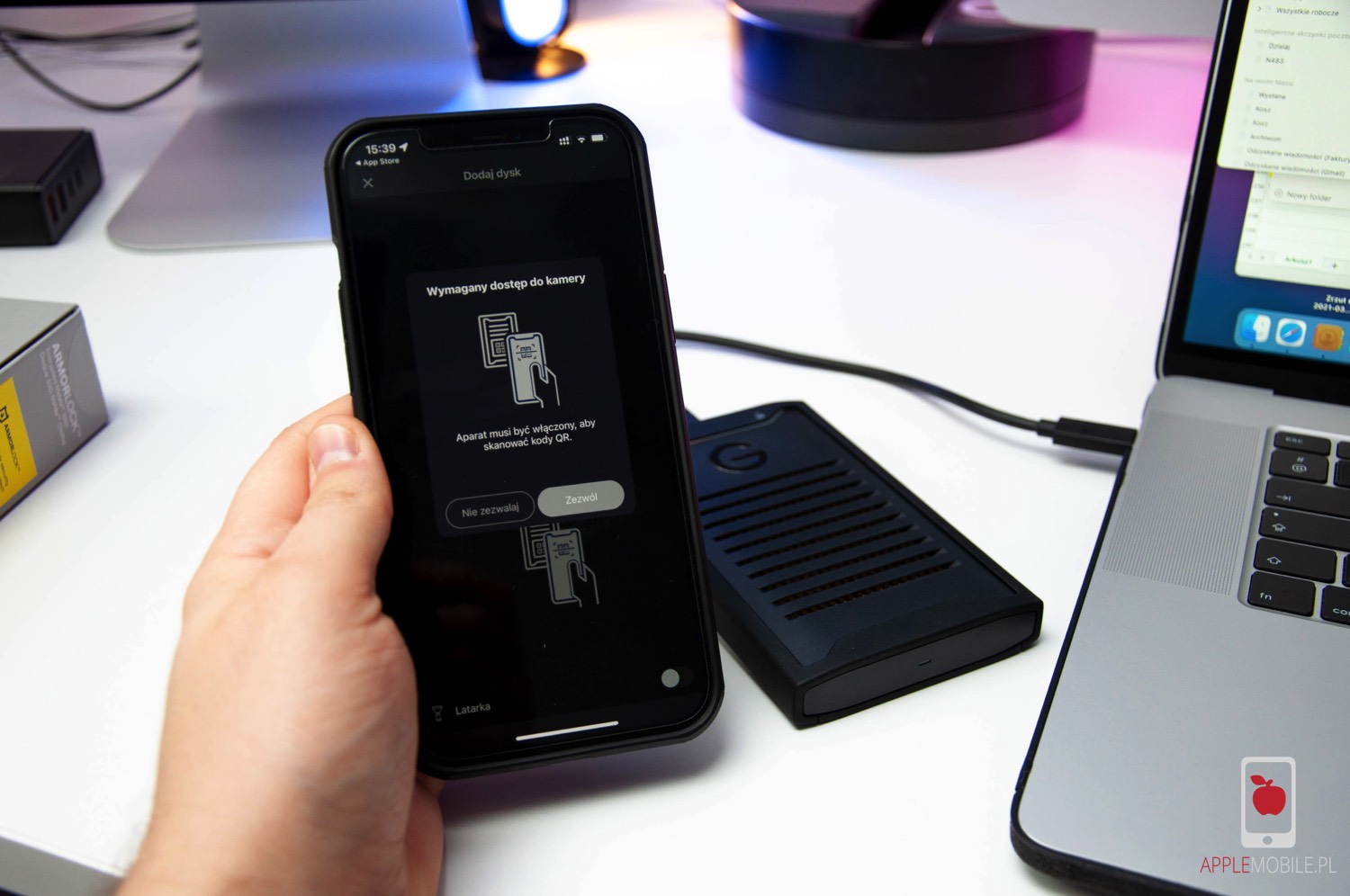 G-Technology ARMORLOCK NVME SSD 2TB a iPhone