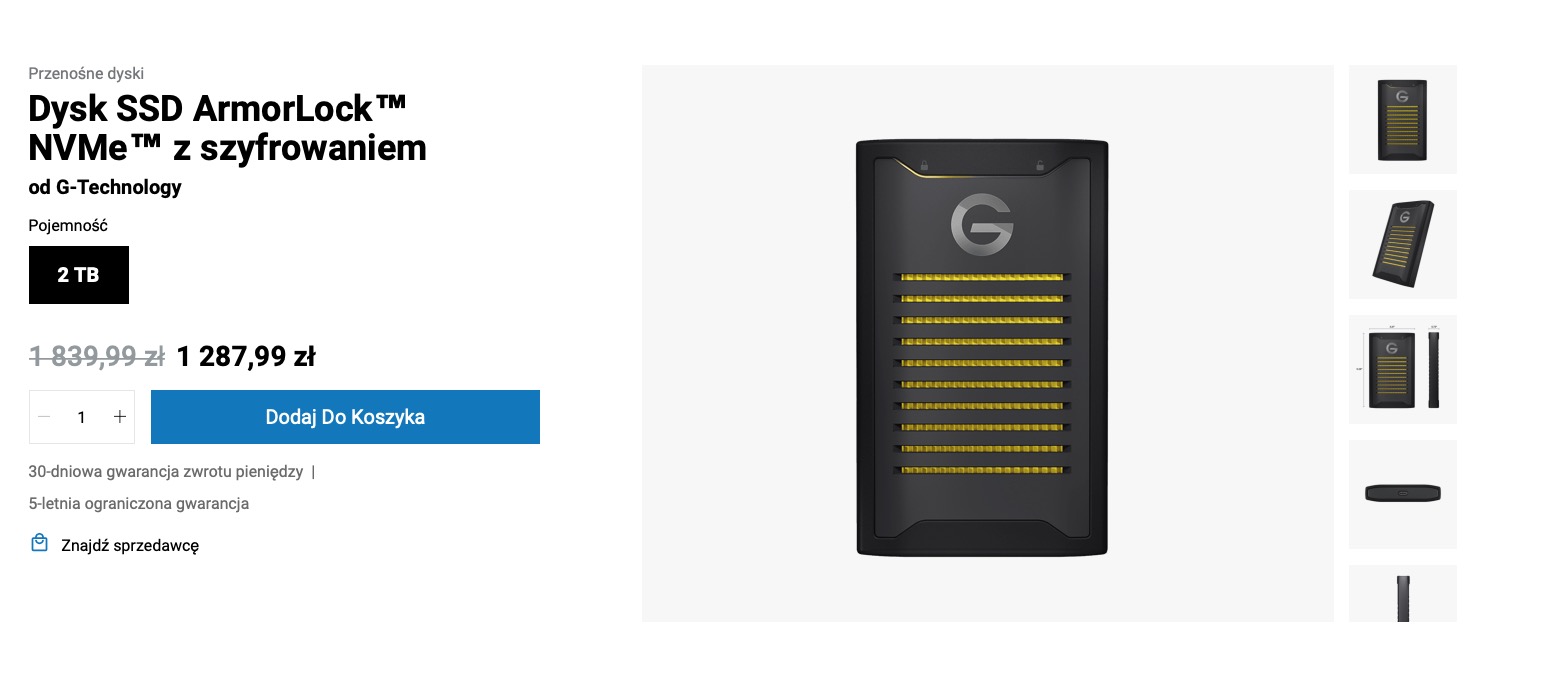 G-Technology ARMORLOCK NVME SSD 2TB