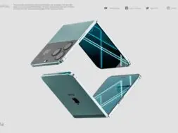 Koncepcyjna wizja wyglądu składanego iPhone’a na filmie