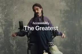 Dostępna reklama promująca urządzenia Apple w temacie dostępności