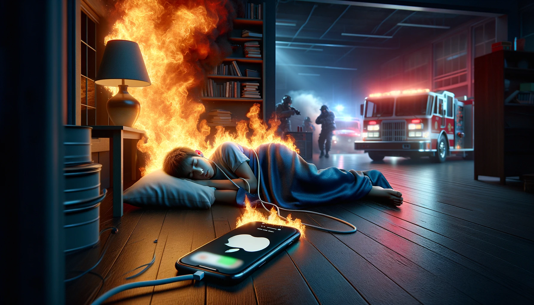 Telefon Apple leżąc pod poduszką zapalił się podczas snu w Szczecinie