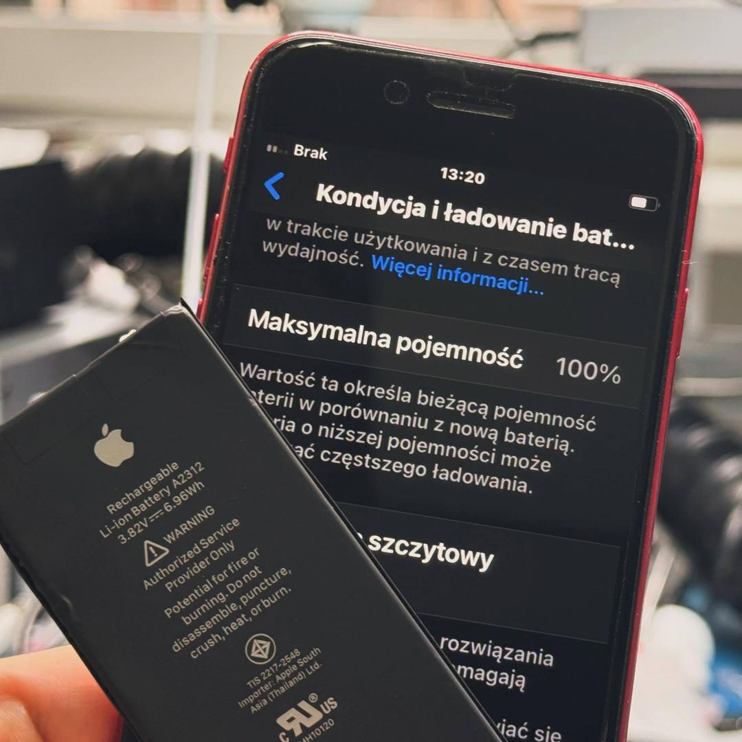 prawidłowo wykonana wymiana baterii w iphone se 2