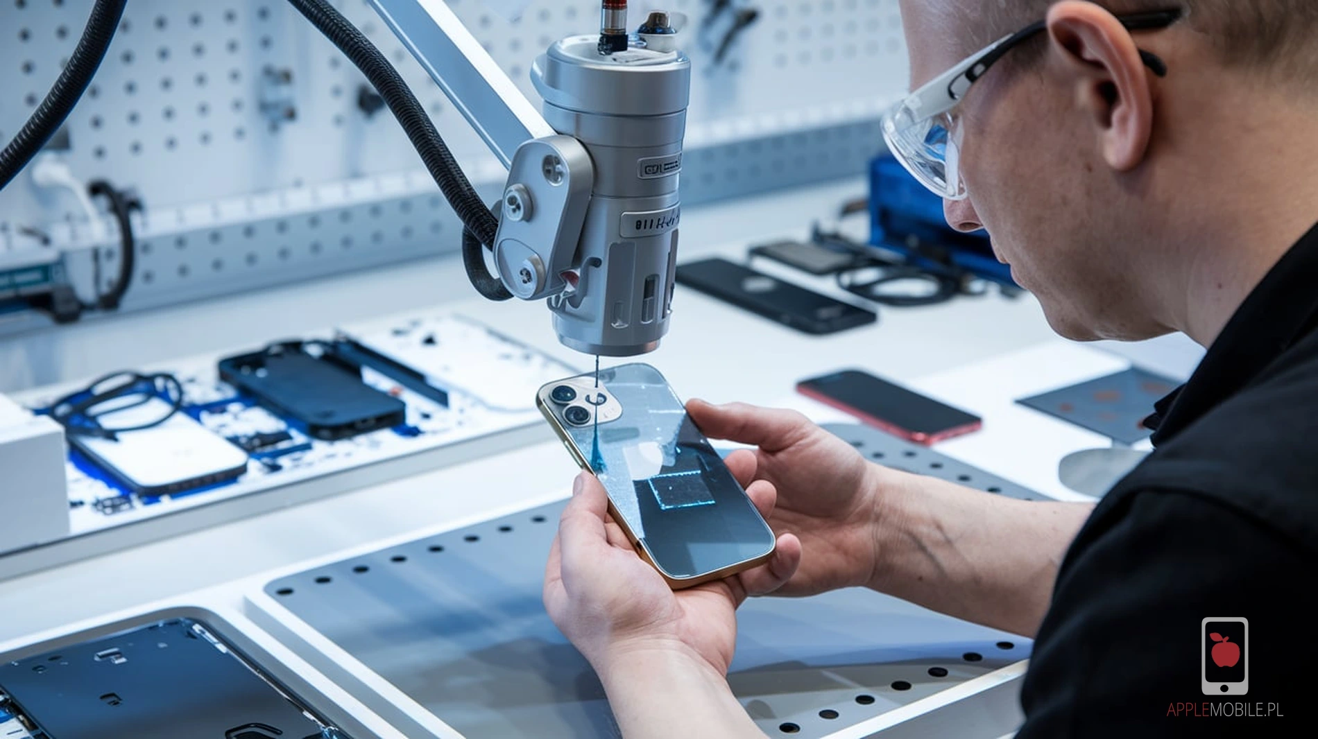 Wymiana tylnej szybki iPhone 13 Mini w Szczecinie.
