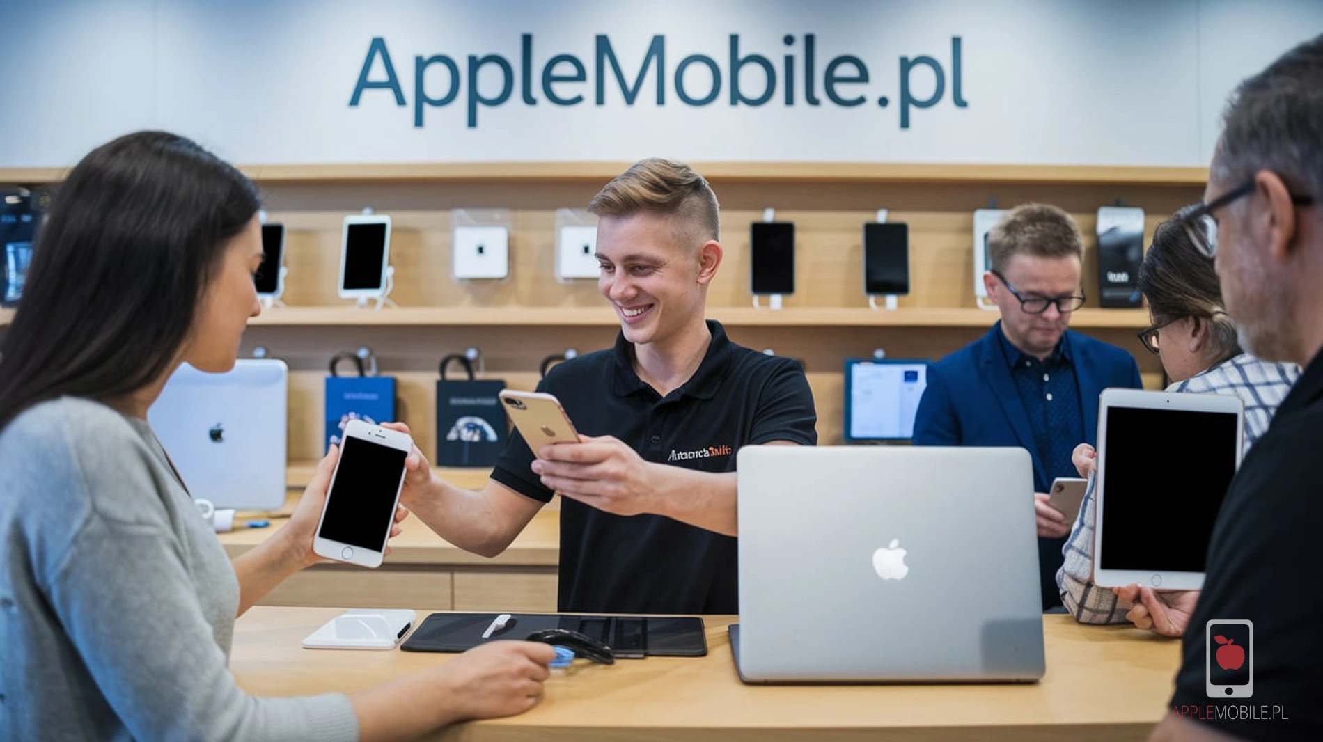 specjaliści serwisu APPLEMOBILE gotowi do pomocy klientowi z iphonem 13 mini
