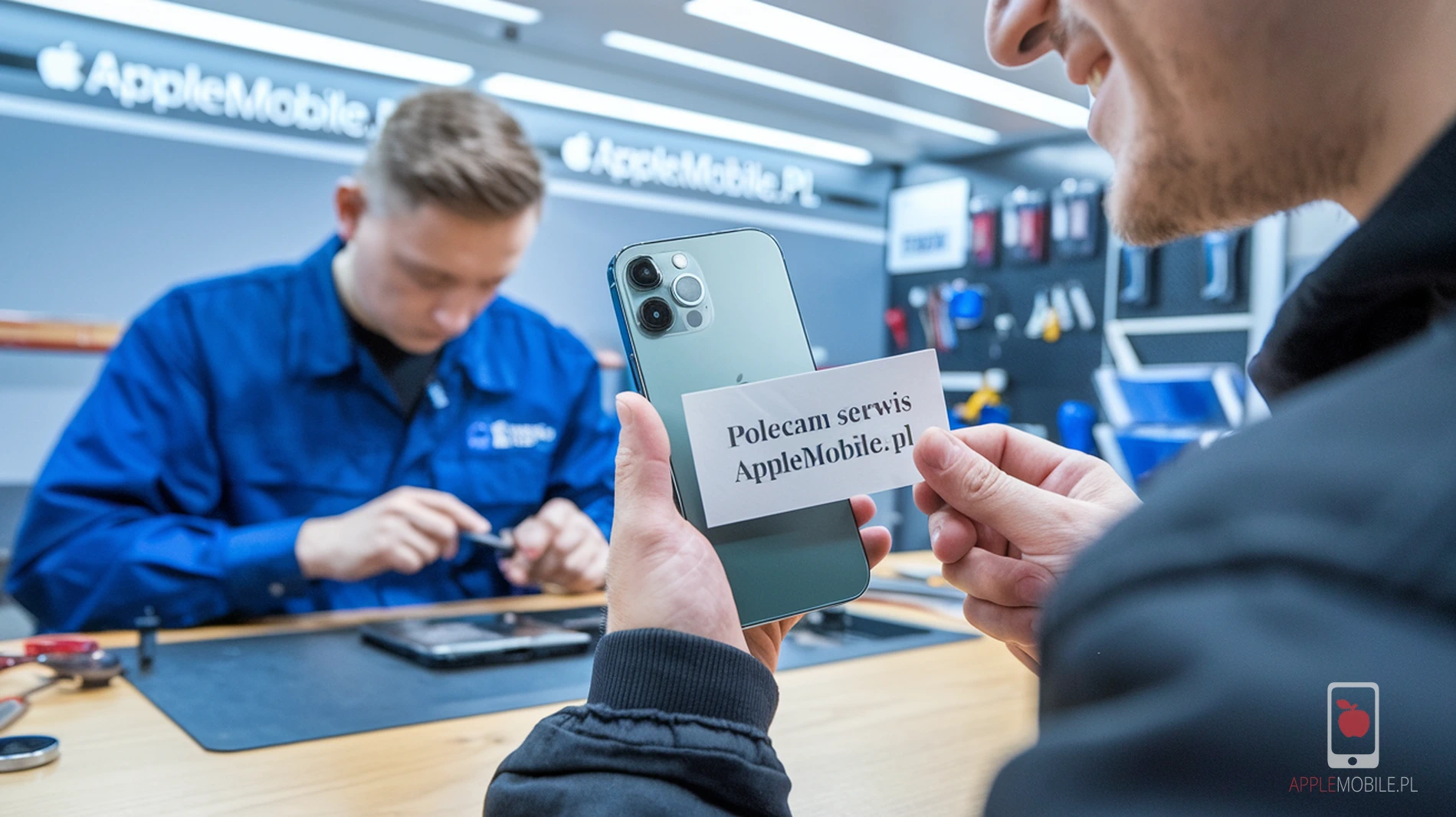 serwis AppleMobile.pl ze Szczecina w trakcie naprawy złącza ładowania iPhone 15 Pro Max