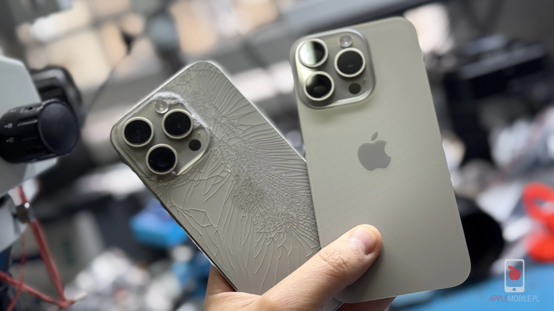 naprawa tytanowej obudowy iPhone'a 16 Pro