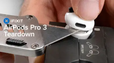 Rozebrane na części słuchawki AirPods Pro 3 generacji przez iFixit