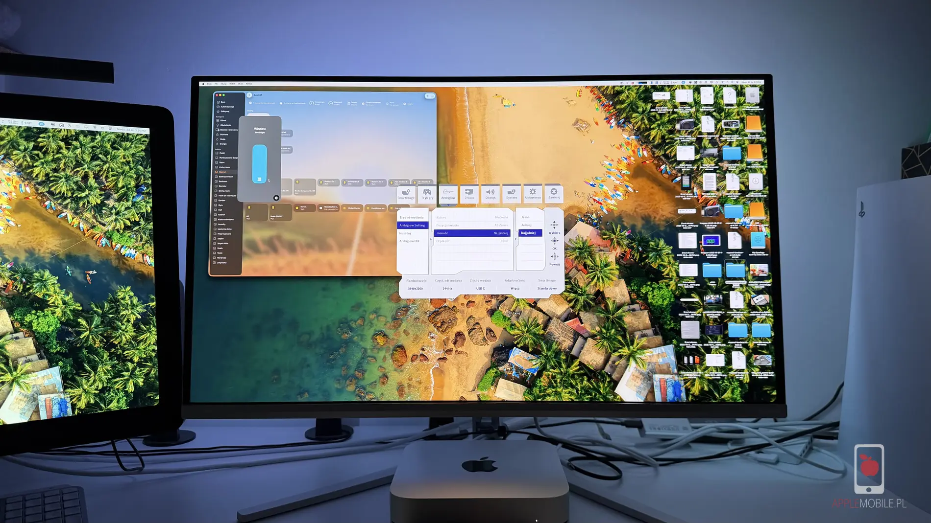 Recenzja Philips Evnia 32M2N8900 – 32 calowy monitor QD-OLED do pracy na Mac Mini i rozrywki na PS5.