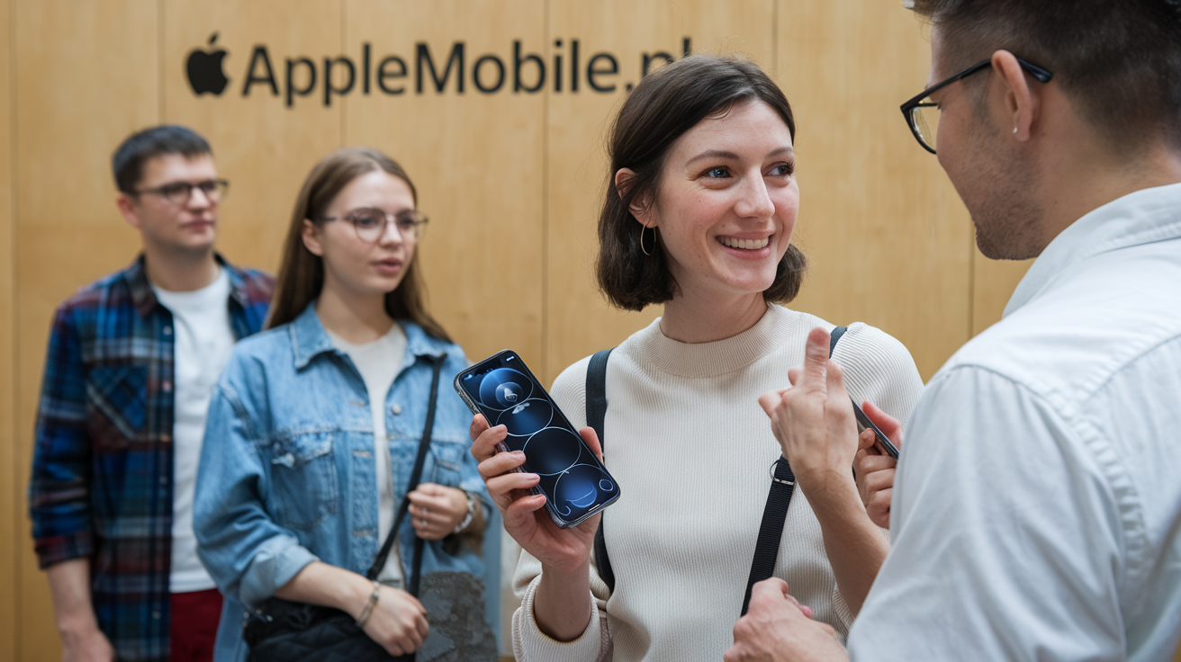 zadowoleni klienci w siedzibie serwisy applemobile.pl