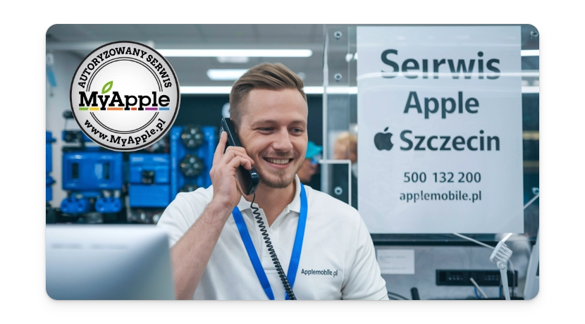 apple autoryzowany serwis myapple Szczecin naprawy na oryginalnych częściach przez pracownika serwis apple szczecin na wojska polskiego 50