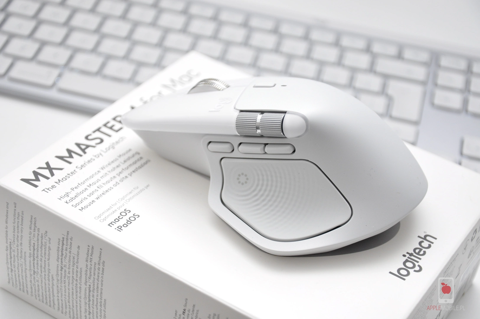 mysz logitech mx master 4 for mac na opakowaniu sprzedażowym