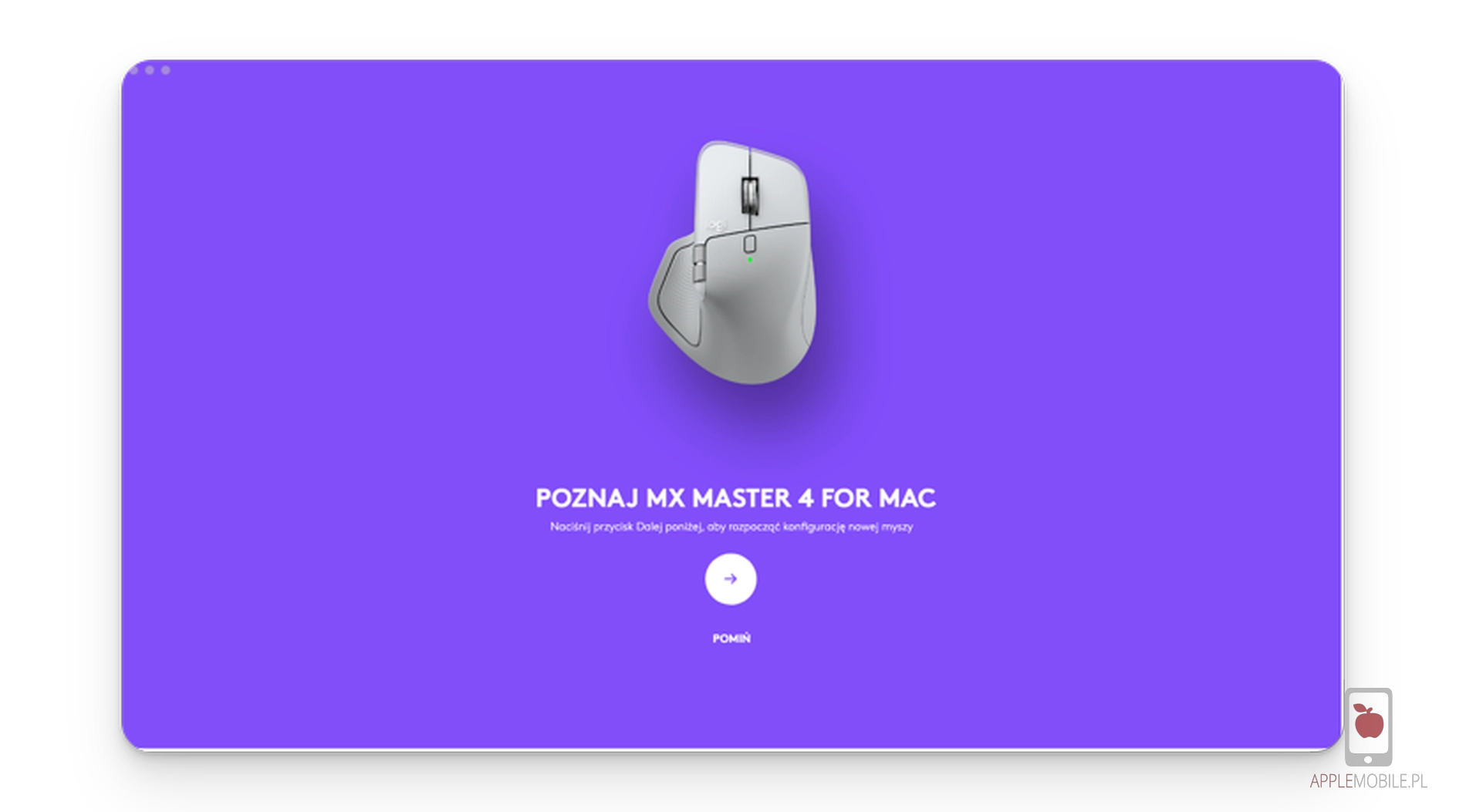główne okno aplikacji Option+ do obsługi akcesoriów Logitech