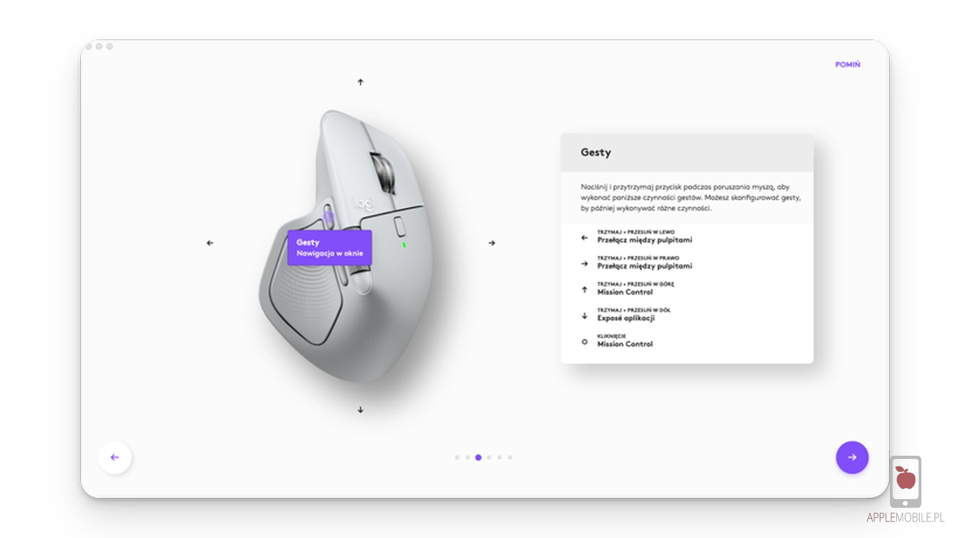 mnóstwo opcji programowania przycisków myszy w aplikacji Option+